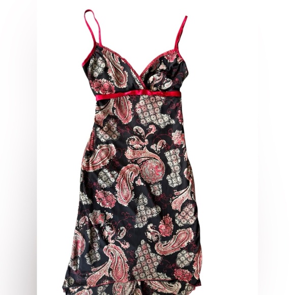 Y2K Milkmaid Style Lace Tie Back Dress size Medium - Picture 2 of 16